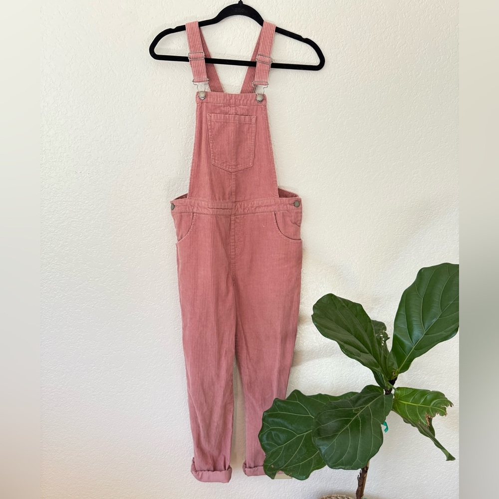 Roxy Girls Corduroy Pink Overalls size 14/XL